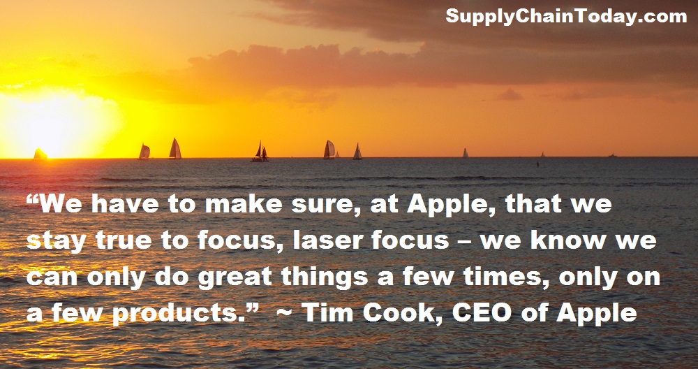 Tim Cook CEO Apple Supply Chain quote