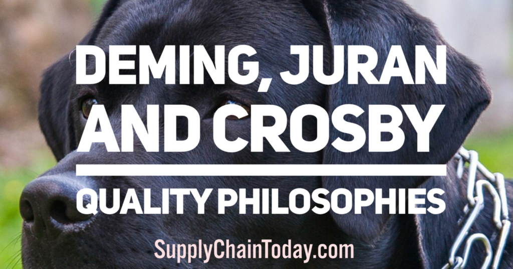 Deming Juran Crosby Quality Philosophies