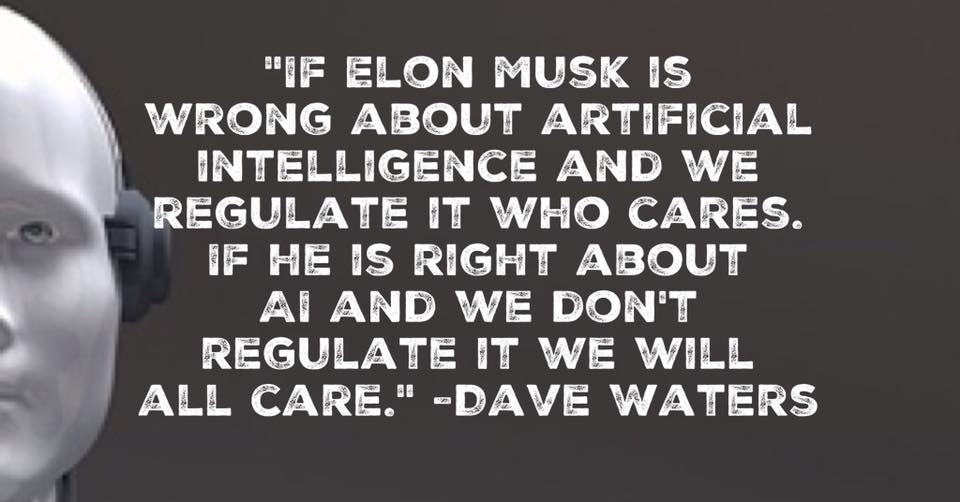 Regulate Artificial Intelligence Elon Musk