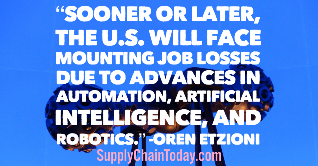 Artificial intelligence robotics supply chain