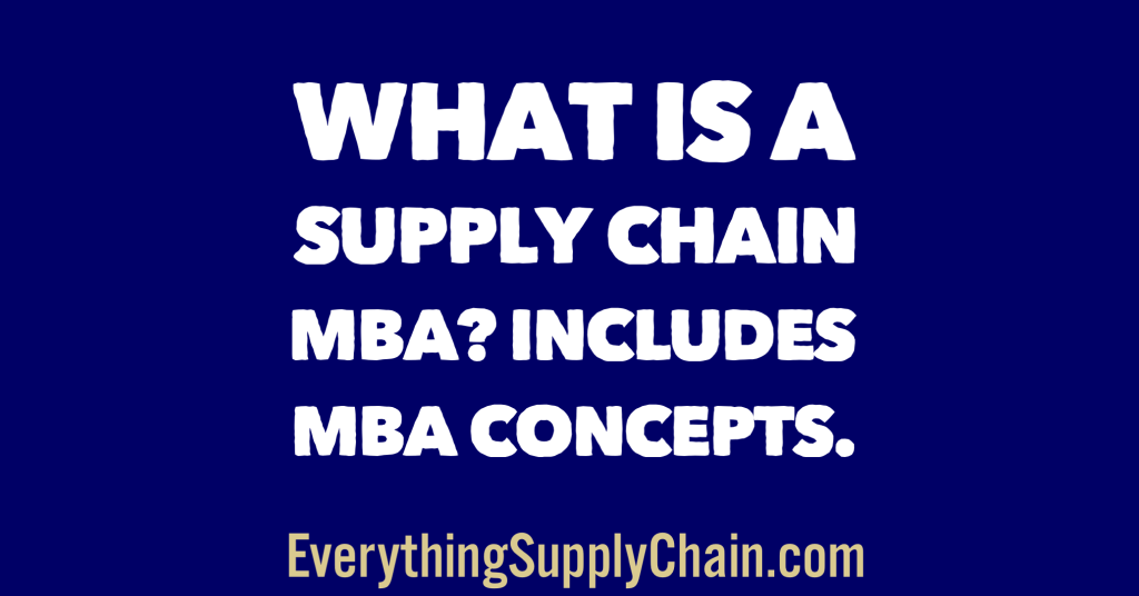 Supply Chain MBA